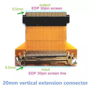 LCD 스크린 EDP 컨버터 케이블 수직 연장 커넥터 케이블 30 핀 40 핀 edp 0.5mm 20mm 새 케이블