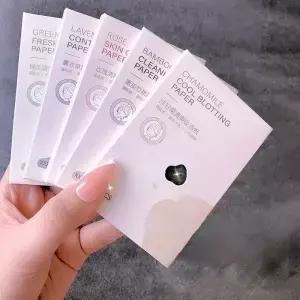 컨트롤 얼굴 흡수성 종이 페이퍼 100 개 클리닝 물티슈 흡수 시트 기름진 매트 티슈 도구