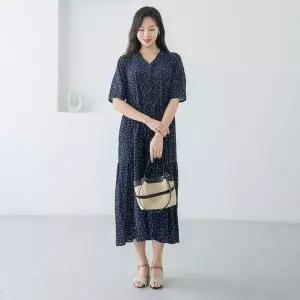 [마담4060]엄마옷 마담4060 배색하트 여성 데일리 롱원피스 -ROP2606006-[36013823]