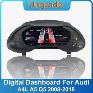 아우디 A4L A4 A5 Q5 2008 2009 20102018용 차량 LCD 디지털 계기판 버추얼 콕핏 속도계 대시 스크린 유닛