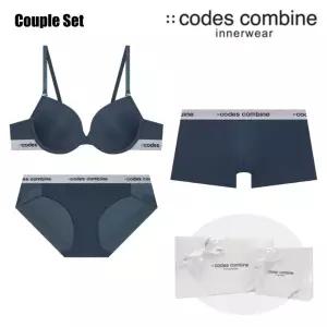 매장정품 CODES COMBINE 코데즈컴바인 베이직 블루그레이 [몰드브라팬티드로즈] 커플속옷세트 (CEWBRBPDR96