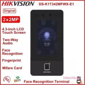 Hikvision DSK1T342MFWXE1 얼굴 인식 단말기 4.3인치 LCD 터치스크린 도어 스테이션 초인종 PoE WiFi IP