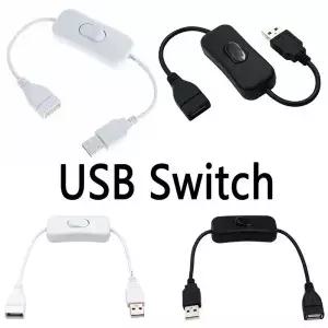 USB 스위치 연장 케이블은 ON/OFF 토글 있는 LED 램프 장치용 데이터 전송 전원 공급 지원
