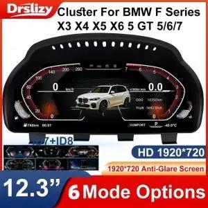 BMW X3 X4 X5 X6 5 F10 F15 F16 F25 F02 F07 시리즈용 새로운 UI 클러스터 대시보드 속도계 계기판 디지털