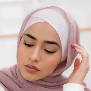 코튼 이마 크로스 내부 모자 이슬람 스카프 모자 저지 아래 Hijab Bonnet Femme Musulman Turbante Mujer