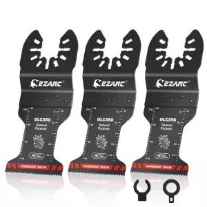 EZARC 카바이드 진동 톱날 다용도 멀티툴 블레이드 금속 못 목재 석고 건식벽체 PVC용 퀵 릴리즈