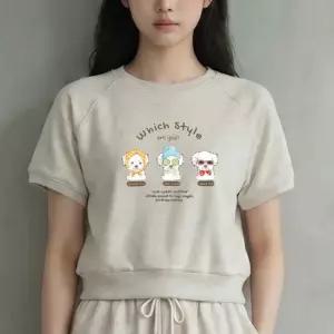 휘치 나그랑 크롭 반팔 맨투맨 5컬러