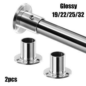2개입 19 32mm 스테인리스 스틸 봉 홀더 파이프 브래킷 옷장 지지대 플랜지 행거 의자 옷걸이