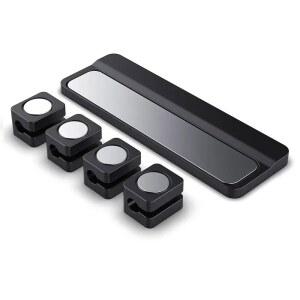 6 in 1 마그네틱 마우스 플러그 데스크 접착 케이블 USB 와인더 자가 클립 정리대 코드 와이어 행 고정 보호대