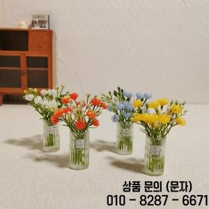 체중계 인형의 집 식물 화분에 심은 미니어처 녹지 분재 인조 꽃 바구니 액세서리 마이크로 풍경 모델 1 4