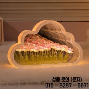 DIY 3D 구름 장미 LED 무드등 발렌타인데이 선물 꽃바다 거울 테이블 램프 분위기 침실