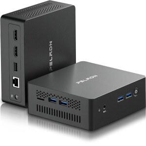 PELADN 미니 PC J4105(최대 2.5GHZ), 8GB 컴퓨터, DDR4 SSD, 이더넷 WIFI 256GB 데스크톱 HD, 4K 지원 5G HDMI 및 / BT4.0, 2.4G 컴퓨터 포트, 기가비트 듀얼
