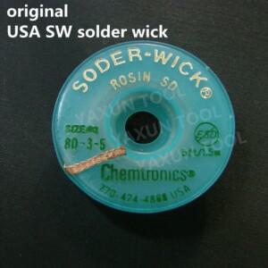 10 개/몫 최고의 납땜 심지 미국 SW 솔더 원래 품질 1.9mm x Chemtronics SODER 제거 벨트