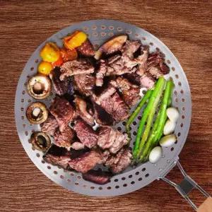 프리폼 타공 후라이팬 직화구이 프라이팬 야외 캠핑용 BBQ