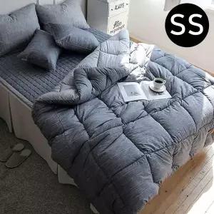 JMds 엘레나 소프트마이크로 차렵이불 밴딩 패드세트 (슈퍼싱글 SS) (네이비)