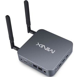 MINIX NEO J51-C8 맥스 미니 컴퓨터, 켜기 M.2 WINDOWS /PXE /512GB /USB-C 8GB /RTC PRO, 2.5GB SSD 디스플레이 /자동 부트 LAN /VESA 11 알루미늄 NVME 마운트 /듀얼 전원 PCIE /끄기 /4K /WI-FI6 /트리플