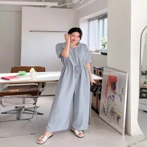 [하젤]라테아 반팔 스판 점프수트_M4866