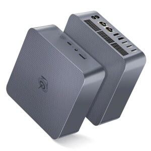 BEELINK EQI12 미니 PC, 인텔 12세대 듀얼 4.7GHZ), /16T, /WI-FI 디스플레이 6 스크린 /듀얼 /BT5.2 2280 24GB M.2 있는 500G 컴퓨터 최대 I7-12650H(10C LPDDR5 LAN이 SSD, RAM
