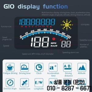 GPS HUD 자동차 범용 헤드업 디스플레이 디지털 속도 계량기 MPH 프로젝션 거치대 인테리어 부품 포함 G10