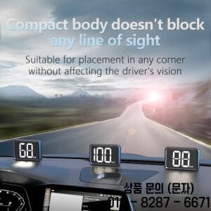 2인치 X1 HUD 큰 글꼴 자동차 헤드 업 디스플레이 속도계 GPS 게이지 KMH 미터 USB 플러그 흰색 빛 사용자