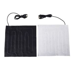 2x22cm 5V USB 섬유 히터 카본 전기 발열 자켓 소프트 쿠션 겨울 조끼 워머 패드 보온 마우스