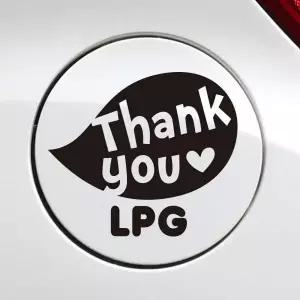 LPG 자동차 주유구스티커 블랙 화이트 차량용스티커