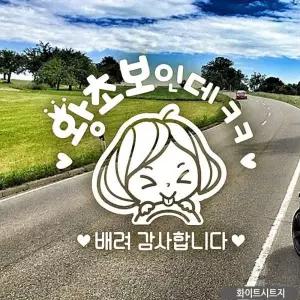 정신없는왕초보 차량스티커 초보운전스티커 자동차
