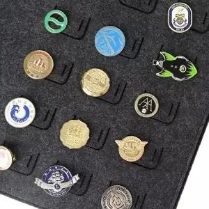 펠트 브로치 핀 디스플레이 보관북 금속 배지 홀더 페넌트 보드 학교 컬렉션 케이스