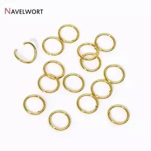 14K/18K 골드 도금 황동 오픈 점프 링 분할 쥬얼리 용 커넥터 DIY 패션 결과 만들기