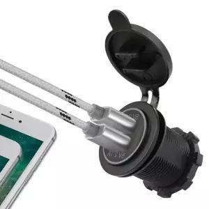 (색상 충전2포트4.2A)4.2A USB 충전 2포트 매립형 시거잭 카라반 캠핑카 DIY 소켓