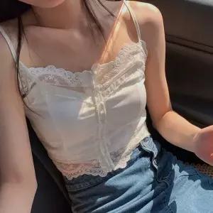 Yellwell여성 레이스 코르셋 탑, 여름 시스루 블라우스, 섹시한 슬림핏LYT