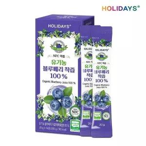 [NS홈쇼핑]홀리데이즈 유기농 블루베리 착즙 100% 1박스(총 14포)[36007511]