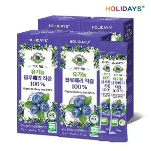 [NS홈쇼핑]홀리데이즈 유기농 블루베리 착즙 100% 4박스(총 56포)[36007514]