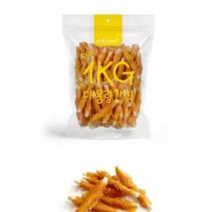 ( )바른츄 닭가슴살 우유껌 1kg 강아지 대용량 덴탈껌 애견 간식