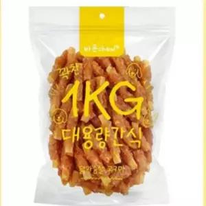 ( )바른츄 닭가슴살 도너츠 1kg 강아지 대용량 가성비 간식 애견 껌