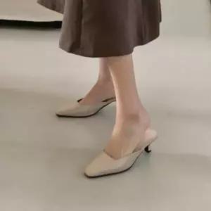 모던 베이직 로우굽 뮬 구두 슬리퍼 블로퍼 슈즈