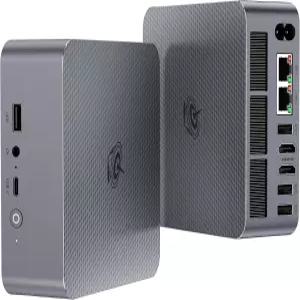 Beelink 미니 PC AMD Ryzen 5 6600U 24GB LPDDR5 PCIE4.0 SSD Radeon 660M이 탑재된 컴퓨터 듀얼 LAN/듀얼