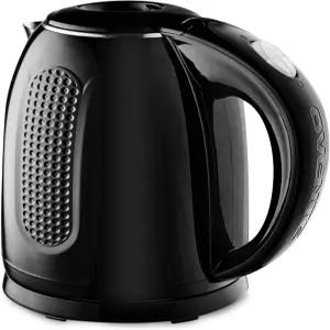 OVENTE 1.7L 이중벽 전기차 주전자 1100W KD64B 및 뚜껑 외부 차단 끓이기 블랙 건조 쿨터치 보일러 물