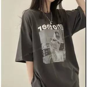 그래픽 나염 루즈핏 반팔 티셔츠 빅사이즈 남녀공용 데일리티