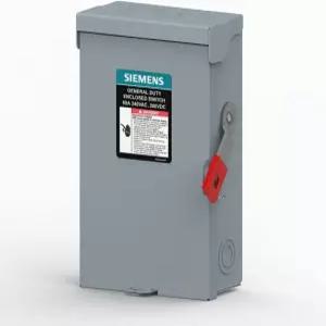 지멘스 GNF222LA 60A 2극 240V 일반 실내 안전 시리즈 월 수동 마운트 플러스 듀티 기계식 논퓨즈블 회색