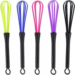 플라스틱 거품기 5PCS 미니 살롱 비트 믹서 교반 헤어 달걀 및 도구 우유 컬러