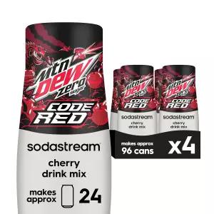 소다스트림 MTN 듀 코드 레드 제로 설탕 음료 믹스(440ml 4팩)