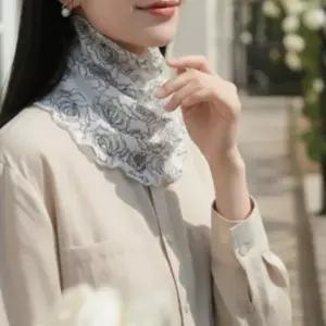 여성 페이스마스크 겸 쁘띠 스카프 자외선차단 얼굴 목 가리개
