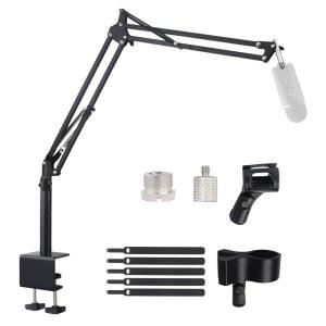 LEMXADD BLUE YETI HYPERX QUADCAST SOLOCAST SM7B 마이크 0.6CM(1 붐 있는 FIFINE 스탠드 어댑터가 오버헤드 NANO 데스크 /4인치) Q2U 기타 암 암, /8인치) 1.6CM(5 SNOWBALL 마이크용 K669B