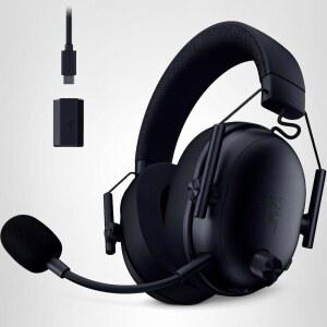 PC용 블랙샤크 V3 무선 게이밍 헤드셋: 50mm 드라이버 - 슈퍼 와이드밴드 마이크 2.4GHz 블루투스 USB Mac PS5 닌텐도 스위치 스마트폰과 호환 70시간 배터리 블랙