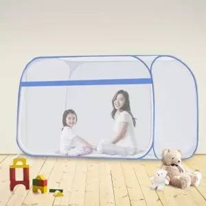 (옵션 블루 1-2인용)1인용 벌레차단 여름 모기 벙커 바닥있는 모기장 슈퍼싱글 원터치 접이식