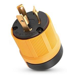 메카모 30A/250V NEMA L6-30P 발전기 잠금 플러그 커넥터 UL 목록 3개의 PRONG TWIST LOCK 남성 30AM 250V 2극 3선 접지 산업용 중장비