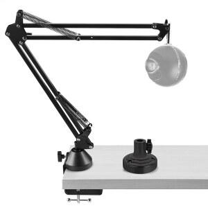 GEEKRIA BLUE YETI, YETI X, PRO, 어댑터가 GX, 책상 G 마이크 서스펜션 있는 마운트 SNOWBALL 붐 호환되는 테이블 ICE, 플랜지 홀더와 암, 스탠드, 암 크리에이터용