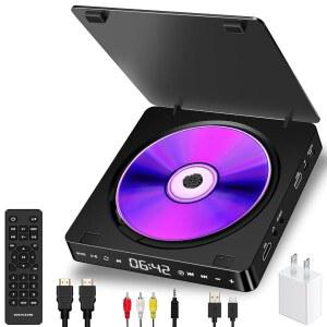 DVD 플레이어, TV용 모든 지역 프리 RCA 잭, 케이블이 있는 HDMI 재생 컴팩트 USB 플레이어 및 마이크 /PAL 지원, NTSC