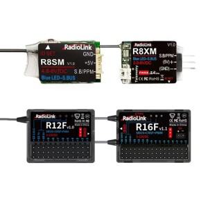 Radiolink R16F 수신기 2.4G 자이로 자동차 전압 텔레메트리 600m 장거리 RX 보트 비행기용